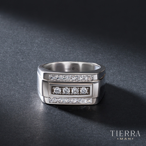 Trang sức kim cương nam kiểu Signet sang trọng